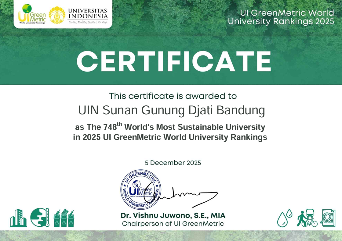 certificate green metric uin sgd 2025